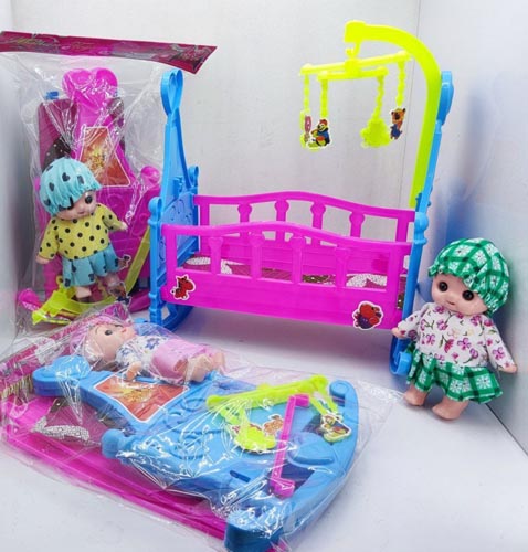 عروسک و گهواره تک سلفون  (عمده)